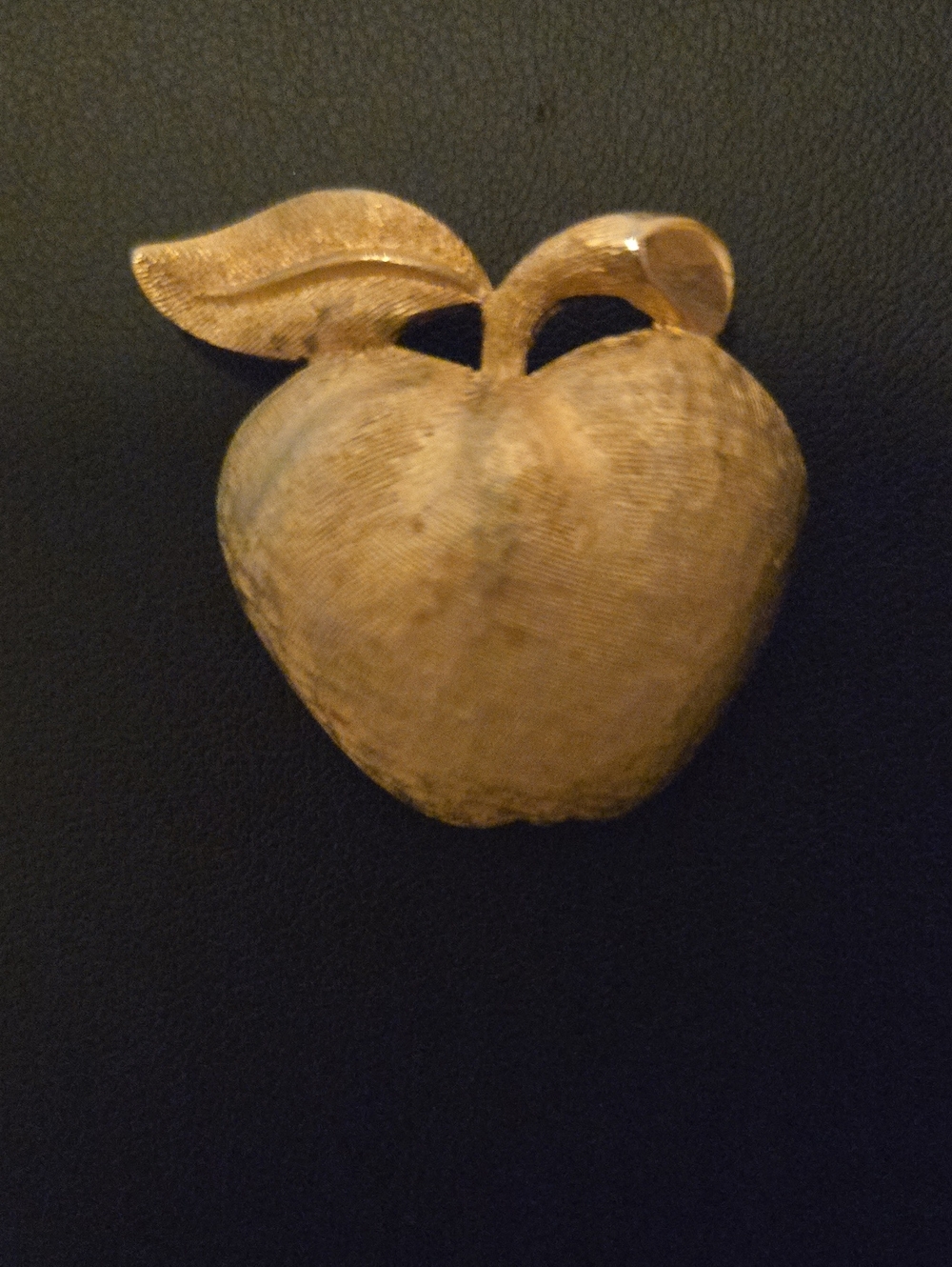 Coro Gold Apple Brooch